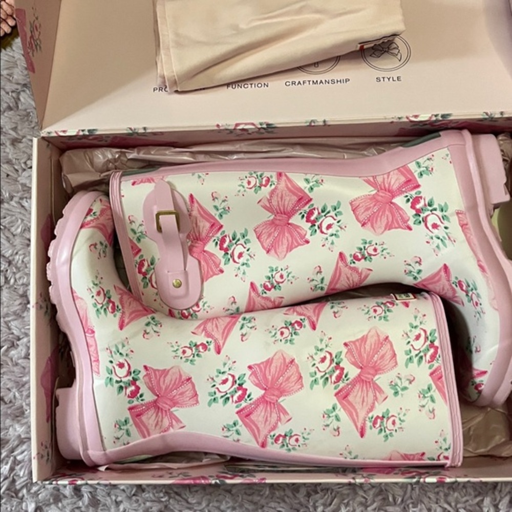 Hunter x LoveShackFancy BK Original Boot Light Pink